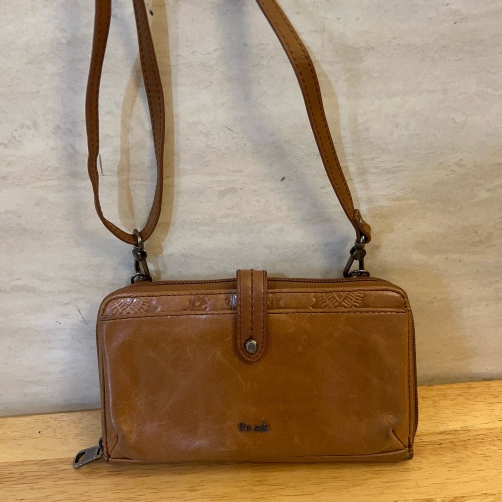 The Sak Brown Leather Crossbody Bag